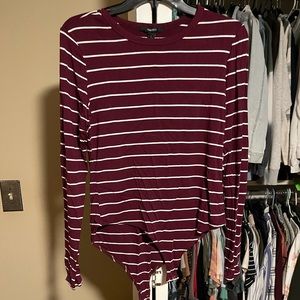 Longsleeve maroon bodysuit
